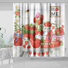 1PC Fun Animal Theme Shower Curtain Set In Blue Green Blue, Waterproof Fabric Shower Curtain, Duck, Cat, Strawberry Cartoon, Bear Pattern Printed Bathroom Curtain Decoration (Multi Color, 180cm X 180cm) Mother's Day Flowers, Personalized Gifts For Mom, Last Minute Gifts, Mother's Day Ideas, Mothering Sunday Gifts, Handmade Cards For Mum, Best Mother's Day Gifts Under $50