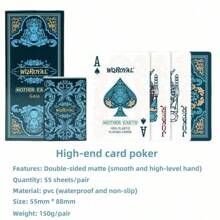 1 Set Premium wasserdichte Spielkarten - Wasserdichte Spielkarten - Plastikspielkarten, flexibel - geeignet für Magie, Unterhaltung, Partys und Sammler, Valentinstag/Neujahrsgeschenk