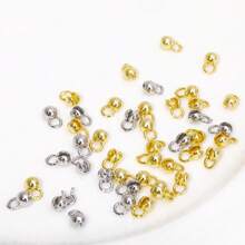 20pcs 4mm 18K Gold Plated Brass Clam Shell Bead Tip Crimp Ends With Loop Crimp Beads For DIY Bracelets Jewelry Making Supplies - 4mm - View 11