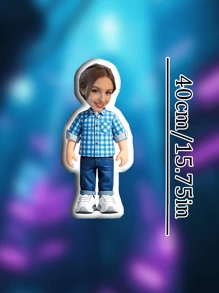 Almohada mini personalizada - Cojín con forma humanizada única con rostro personalizado, de poliéster y colores tejidos mezclados - Regalo ideal para parejas, cojines decorativos