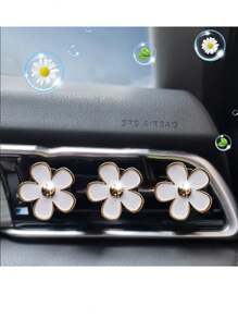 3pcs/Set Large Daisy Car Air Vent Clip Decorations, Car Air Freshener Clip