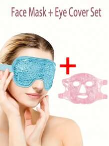 1pc/2pcs Face Care Gel Mask + Eye Care Gel Mask Combo, Reusable Hot/Cold Therapy Face Mask & Eye Mask Set, No Battery Required - Multicolor - View 7