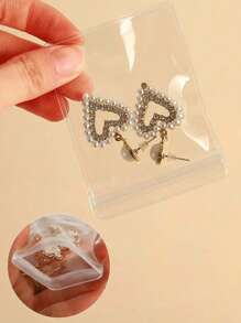 1 Pc Frosted Transparent Jewelry Storage Album With 20/84 Anti-Oxidation Dust Proof Storage Bags, Used For Rings, Earrings, Necklaces And Other Accessories & Cosmetics Organization, Ideal Holiday Gift Mother's Day Gift - 84 Slots Transparent Storage Book - View 8