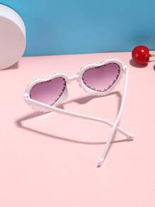 1pc Girls 4-10Y Vintage Holiday Outfit Shaped Full Frame Fashion Fashion Glasses, Suitable For Vacation & Travel