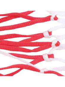 Portable Carry Net Bag Balls Volleyball Outdoor Standard Nylon Thread Soccer Basketball Hoop Mesh Net - Red and White - View 7