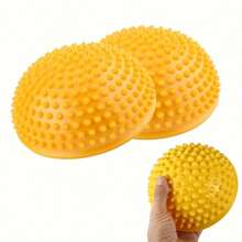 1PC PVC Yoga Fitness Half Balls Inflatable Foot Massagers For Plantar Fasciitis Mini Balance Ball For Body Training Muscle Relaxation - Multicolor - View 5