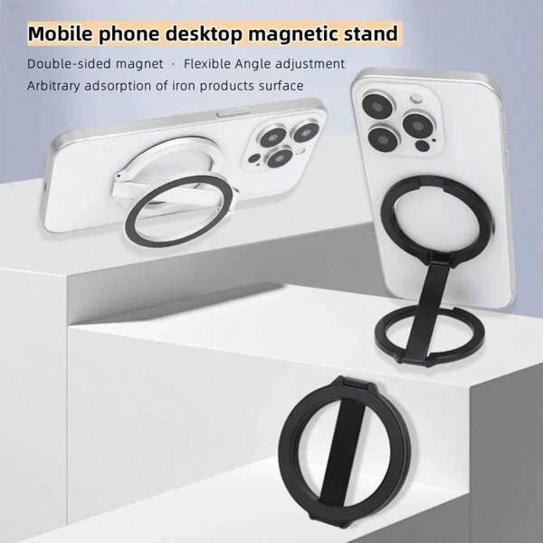 Supporto magnetico potente per telefono cellulare, compatibile con iPhone 14 e 15, con magnete bidirezionale, supporto portatile e pieghevole