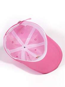 1 pieza Gorra de béisbol con bordado floral unisex para niños, linda y versátil, corona suave, ala curva, transpirable, para deportes al aire libre, campamento, protección solar