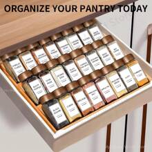 12pcs Wooden Lid Glass Spice Jars, Square Clear Seasoning Storage Bottles, Kitchen Salt, Spice, Pepper Powder Airtight Containers With Bamboo Lids, 4oz Glass Spice Jars Set, Condiment Organizer Bottles, Suitable For Spice Rack, Square Spice Containers With Acacia Wood Lids, Chalk Pen, Funnel - For Spice Rack, Cabinet Or Drawer