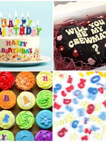 1 Set/3 Sets 3D Alphabet Number Silicone Fondant Molds, Uppercase Lowercase Cartoon Chocolate Clay Baking Tools, Candy Molds, Cake Decorating Supplies - Silicone Mold - View 8