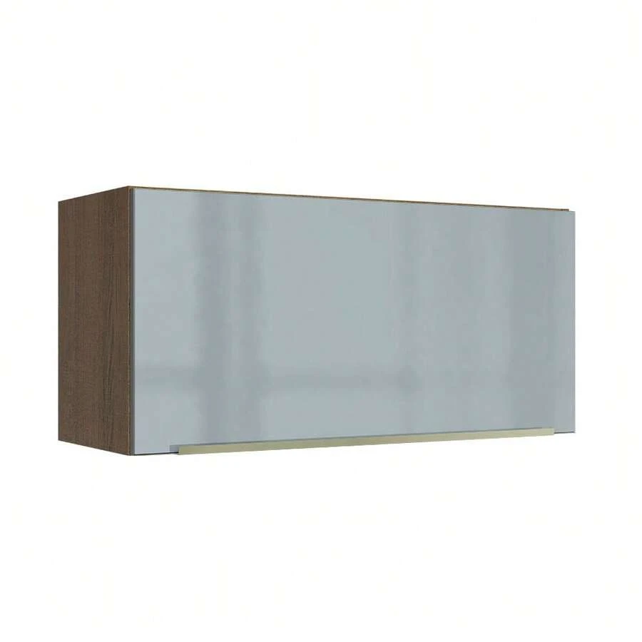 Alacena Gabinete Superior Cocina Madesa Lux 1 Puerta 70cm Color Rústico/gris - Marróm y Gris - Ver 1