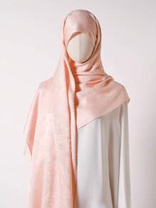 1pc Elegant Patterned Blend Headscarf For Women, Versatile Fashionable Hijab/Scarf/Shawl For All Seasons