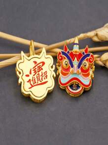 Broche de aleación de zinc con forma de animal, casual y versátil para todas las estaciones