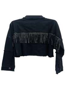 CHAMARRA CON BARBAS - Negro - Ver 2