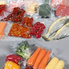 50/100 件透明真空食品袋、蔬菜水果厨房配件、厨房整理和储存、商用真空密封食品储存塑料袋、家用真空袋、家庭和餐厅食品保鲜用品