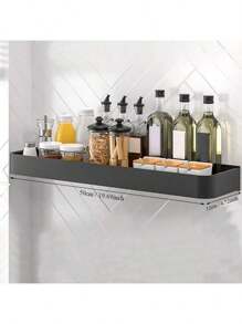 1 件带毛巾杆和挂钩的调味品架，浴室收纳架，无需钻孔的橱柜悬挂式调味品架，用于调味品的多功能壁挂式架子，用于装饰和悬挂，带壁挂孔，适用于浴室、卫生间、厨房家居配件 - 彩色 - 查看 7