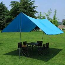 Outdoor Multifunctional Sunshade Canopy, Waterproof Sunscreen Beach Gazebo, Lightweight Moisture-Proof Ground Mat - Multicolor - View 2