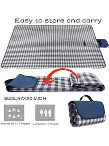 Waterproof Picnic Blanket Foldable, Extra Large Outdoor Picnic Mat For Beach, Camping Grass Party, Hiking, Travel