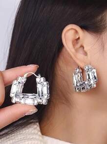 1PC 新款女士耳环 水晶大方耳环 夸张耳环 复古耳环 时尚