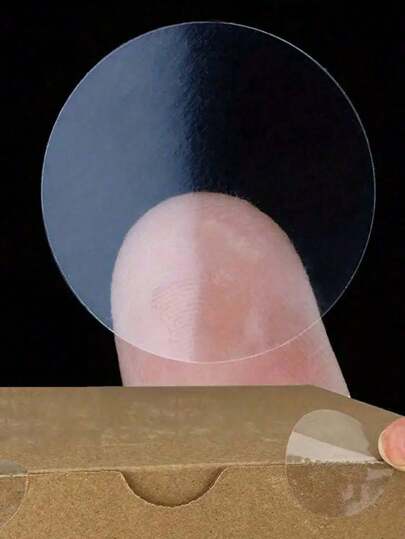 500 peças/rolo de selos adesivos redondos transparentes para embalagens de presente, etiqueta transparente de 0,98 polegadas