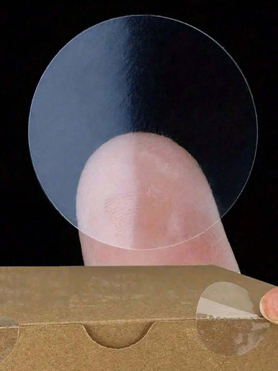 500pcs/Roll Clear Round Sticker Seals For Gift Packaging, Transparent 0.98 Inch Label - Multicolor - View 1