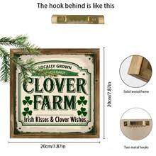 1 Piece Farmhouse Wooden "Welcome To Irish Pub" Logo, 8x 8 Inches-St. Patrick's Day Home Decoration, Four-Leaf Clover Themed Farmhouse Mural, Polished Surface, No Electricity Or Batteries Required-Perfect Holiday Gift Birthday - Multicolor - View 12