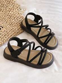 1 Pair Kids Soft Outdoor Summer Beach Sandals - Black - View 1