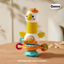 1 件婴儿高脚椅吸盘旋转音乐玩具，带吸盘的互动婴儿玩具，适合早期发育，360 度灵活旋转，新生儿喂食辅助，婴儿洗澡/生日礼物（部分颜色随机）