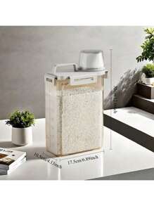 3L Airtight Food Storage Container With Lid - Leakproof, Moisture-Proof Kitchen Organizer For Grains, Nuts, Flour & Rice - PE Material - Multicolor - View 5