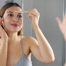 طقم أدوات إزالة شعر الوجه المكون من 3 قطع - مجموعة مناشير الحواجب المحمولة والتجميل بشفرات من الفولاذ المقاوم للصدأ ومقابض من قش القمح - لإزالة شعر الوجه واستعداد البشرة للمكياج وإزالة الجلد الميت - أدوات قابلة للتحلل الحيوي من 3 قطع من شفرات التنضيف 3D للوجه/مناشير إزالة شعر الحواجب/ماكينة حلاقة التخلص منها بعد الاستخدام