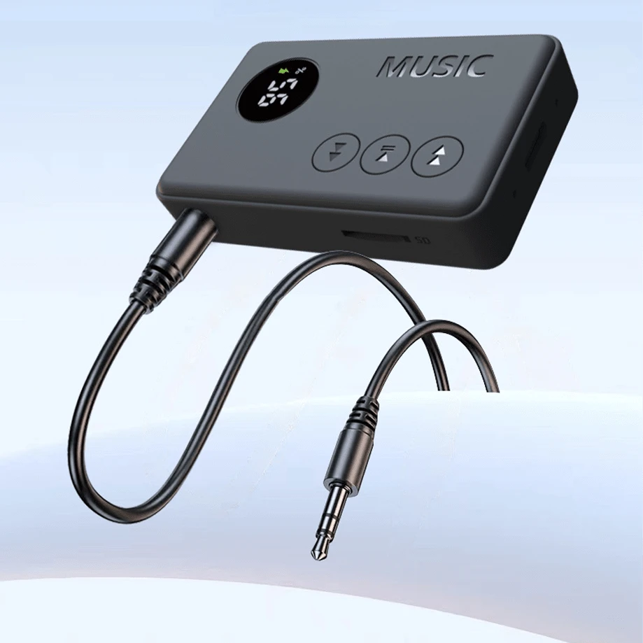 Audio 50 Aps Telefon Freisprechfunktion Für Bluetooth Handy 5,3 Bluetooth 2-in-1 Sender & Empfänger, Freisprechfunktion, AUX Stereo