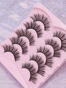5 Pairs Of 3D Mink False Eyelashes Naturally Fluffy Wear A Comfortable, Full-Length False Eyelash For Your Daily Commute To Work - Natural Lashes - View 2