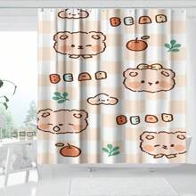 1PC Fun Animal Theme Shower Curtain Set In Blue Green Blue, Waterproof Fabric Shower Curtain, Duck, Cat, Strawberry Cartoon, Bear Pattern Printed Bathroom Curtain Decoration (Multi Color, 180cm X 180cm) Mother's Day Flowers, Personalized Gifts For Mom, Last Minute Gifts, Mother's Day Ideas, Mothering Sunday Gifts, Handmade Cards For Mum, Best Mother's Day Gifts Under $50