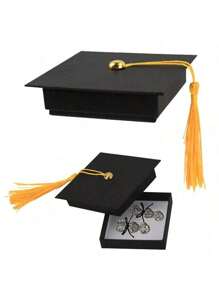 2pcs Graduation Gift Boxes, Graduation Cap Candy Box, Jewelry Gift Boxes - Multicolor - View 3