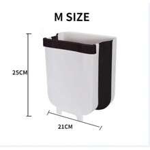 Contenedores de basura plegables de 9L, cubo de basura de cocina, cubo de basura plegable para coche, cubo de basura montado en la pared para baño, inodoro, cubo de almacenamiento de residuos - 5 piezas - Color aleatorio - Ver 6