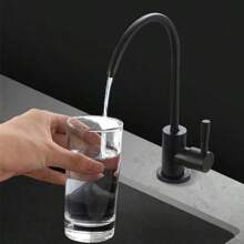 Stainless Steel Kitchen Water Purifier, Single Cooling Rotatable Water Purifier, Direct Drinking Water Faucet Shower Filter - Black - View 4