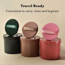 7pcs Air Cushion Makeup Sponge Puff, Storage Case Included, Round/Teardrop-Shaped Available, Dry And Wet Use Blender Set, Ideal For Powder Foundation BB Cream,Etc