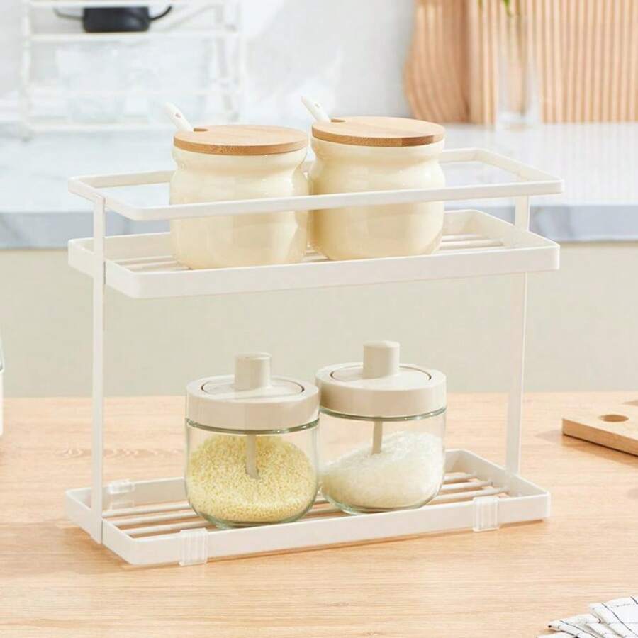 1 kệ đựng gia vị nhiều tầng để bàn, kệ đựng gia vị 2 tầng để trên mặt bếp - Nhiều màu - Xem 1