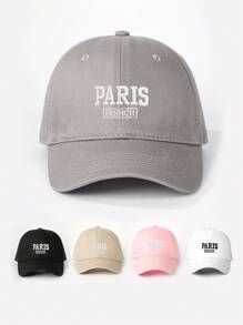 1pc Women's Outdoor Embroidered Letter Washed Baseball Cap, Adjustable Sun Protection Casual Hat Suitable For Spring Autumn Travel, Fashion Versatile Sun Visor, Y2K Style Cap - Baseball Cap - View 1