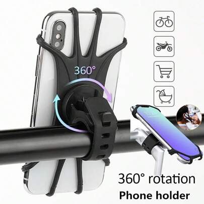 1 Giá đỡ điện thoại xe đạp xoay 360° đa năng, giá đỡ ABS dễ dàng gắn, gắn trên nóc xe, tương thích với xe đạp và xe máy, lắp đặt an toàn và không cần dụng cụ.