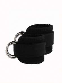 Widerstandsband zum Umwickeln des Knöchels, Handgelenkmanschette mit Polsterung, verstellbarer Schultergurt, Hüftkick-D-Ring für Kabelzugmaschine, Fußtrainingsunterstützung im Fitnessstudio, 1 Paar