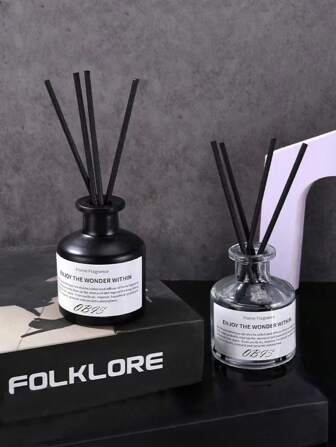 5pcs (1 Bottle Of Diffuser + 4 Volatile Sticks) Fireless Aromatherapy, Bedroom Decor, Indoor, Long-Lasting Fragrance, Essential Oils, Florals, Bedroom, Bathroom, Air Freshener, Fragrance Essential Oil Diffuser, Aromatherapy Set
