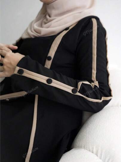 Modest Fashion Women's Arabian Dress Casual Loose Design Featuring Ramadan Abaya Clothing