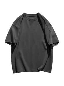 Summer New Women Casual Versatile Loose Fit Onigiri Cute Print Short Sleeve T-Shirt - Dark Grey - View 6