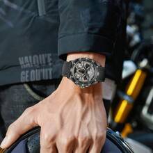 Reloj automático de movimiento mecánico Deesio, diseño innovador para hombre, con función impermeable, ideal como regalo para volver al colegio o el Día del Padre - Verde - Ver 8