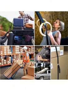 1 dây đai màu đen, dây buộc hàng hóa, dây đai cố định xe máy, xe tải, pallet, hàng hóa, hành lý. - màu đen - Xem 7