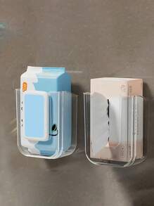 1pc Wet Wipe Storage Box, Wall Mounted Towel Rack, Suitable For Living Room, Kitchen, Bathroom & Toilet - Multicolor - View 4