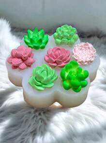 1 buc. Hortensie Suculente 7-în-1 Aroma Lumânare Mucegai din Silicon DIY Forma Florală Tencuială Decor Accesorii Casă Mucegai din Silicon