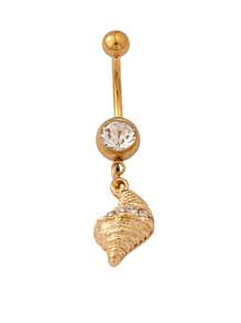 1 Pc Sea Life Starfish Shell Belly Ring Summer Beach Style Navel Rings Sea Side Beachy Body Jewelry Boho Accessories For Women