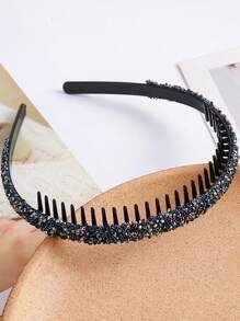 1/4 piezas Aro para el cabello vintage con brillo y rhinestones, diadema antideslizante, diadema para el flequillo, accesorios para el cabello para mujeres